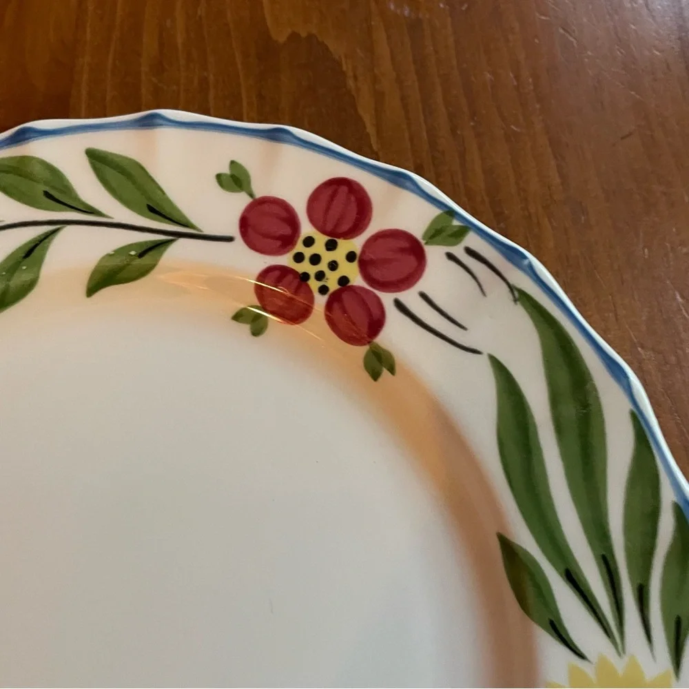 Vintage Eddie Bauer Decorative Salad Plate Stamped Antique Look Floral Design